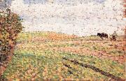 Camille Pissarro Ploughing at Eragny oil painting on canvas